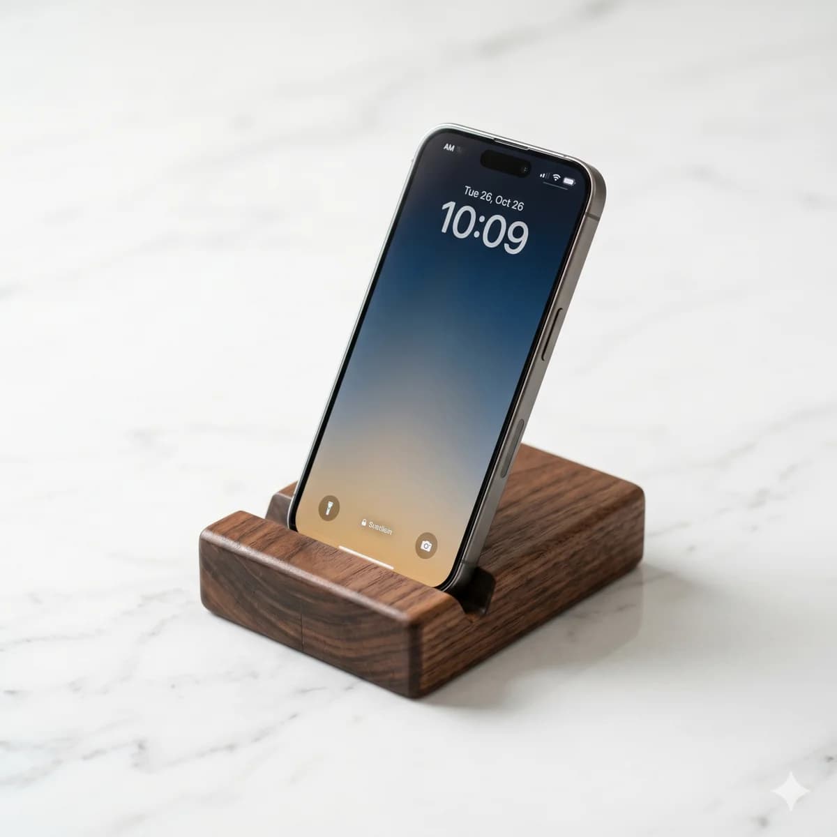 Front view with phone